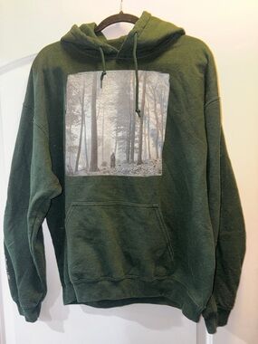 Taylor Swift Folklore Dark Green Women's Hoodie with Forest Photo Print